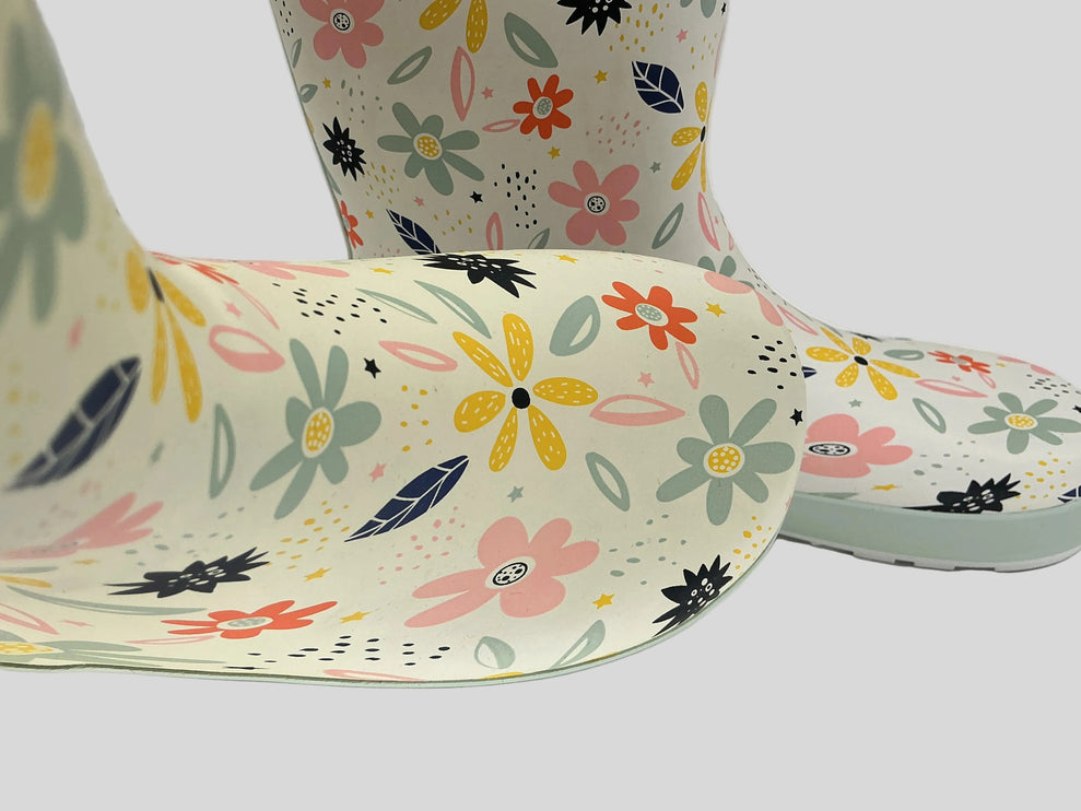 B-Ware Wellie Bare Gr.35 rechter Schuh mit Gelbstich