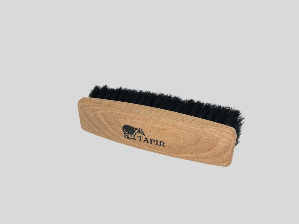 Glanzbürste mit Rosshaar schwarz