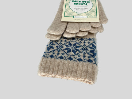 Merino Cashmere Snowflakes Zehensocken